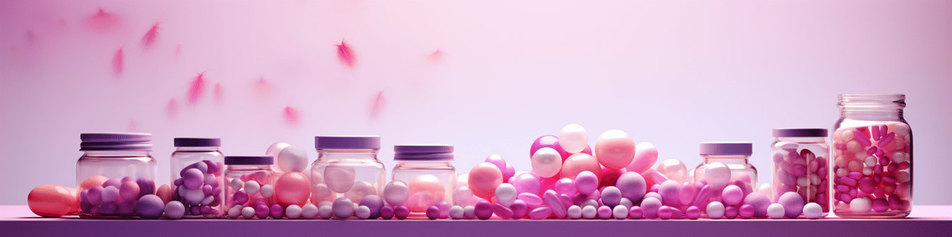 image of different drug pills on a surface