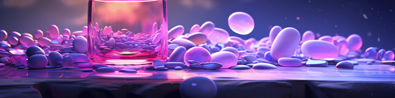 image of drug pills surrounding a glass of water symbolizing drug consumption