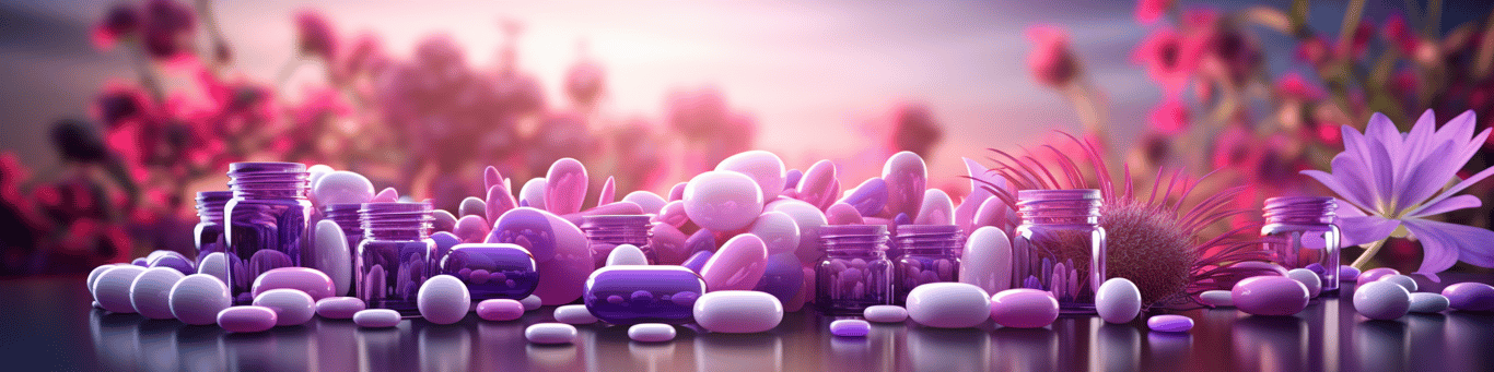 image of different drug pills on a surface