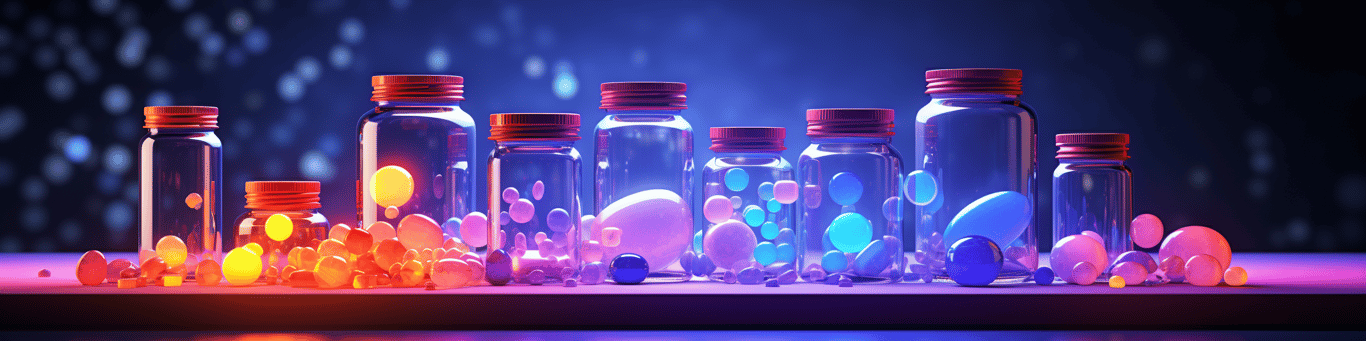 image of different drug pills on a surface