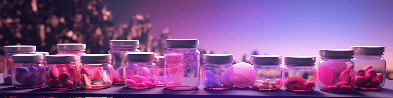 image of different drug pills on a surface