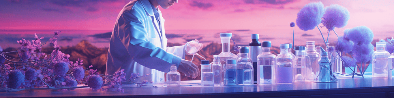 image of a doctor in a lab doing drug, clinical research