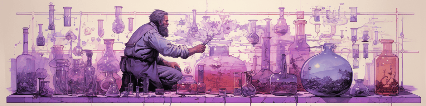 image of a doctor in a lab doing drug, clinical research