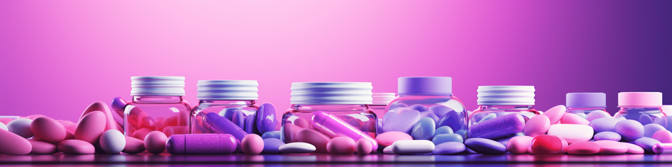 image of different drug pills on a surface