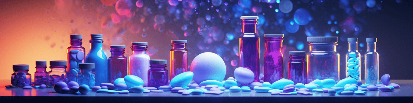 image of different drug pills on a surface