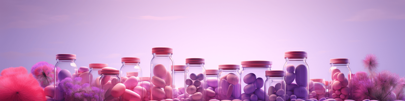 image of different drug pills on a surface