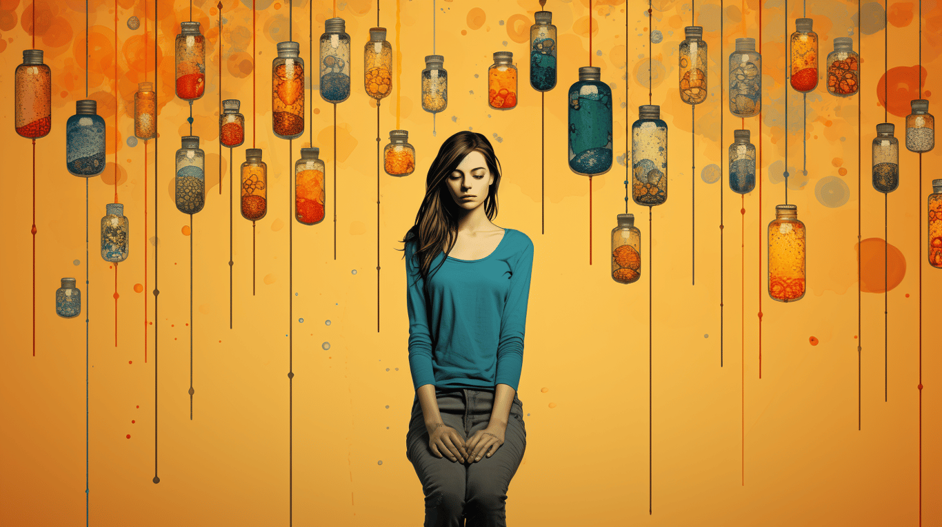 abstract image of a patient experiencing side effect