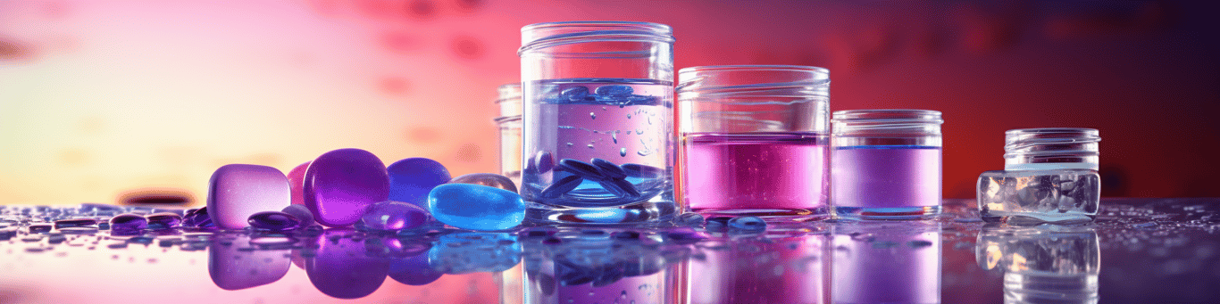 image of drug pills surrounding a glass of water symbolizing drug consumption