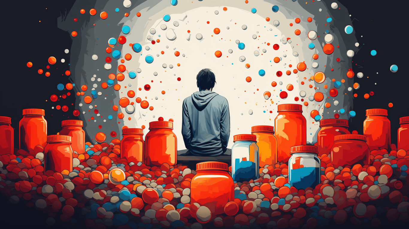 abstract image of a patient experiencing side effect