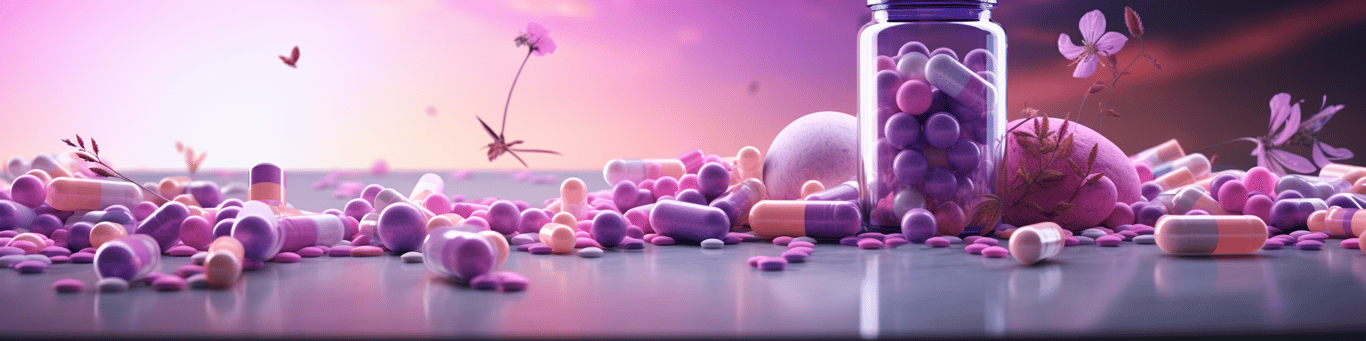 image of different drug pills on a surface