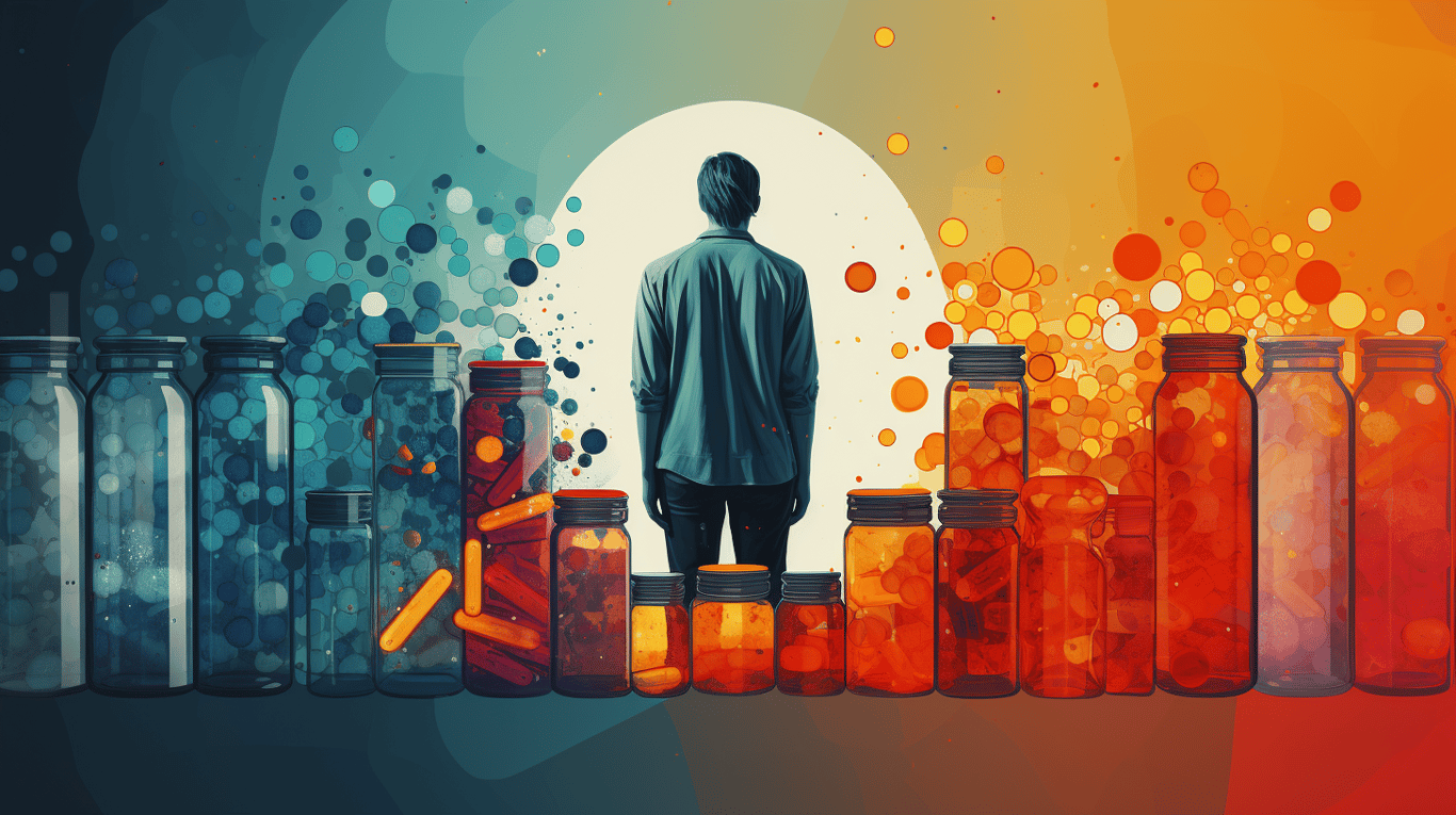 abstract image of a patient experiencing side effect