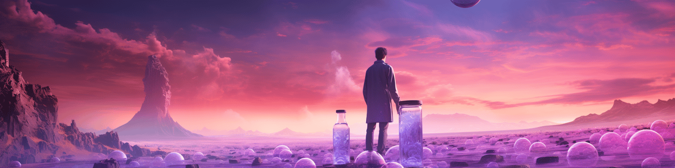 image of a doctor in a lab doing drug, clinical research