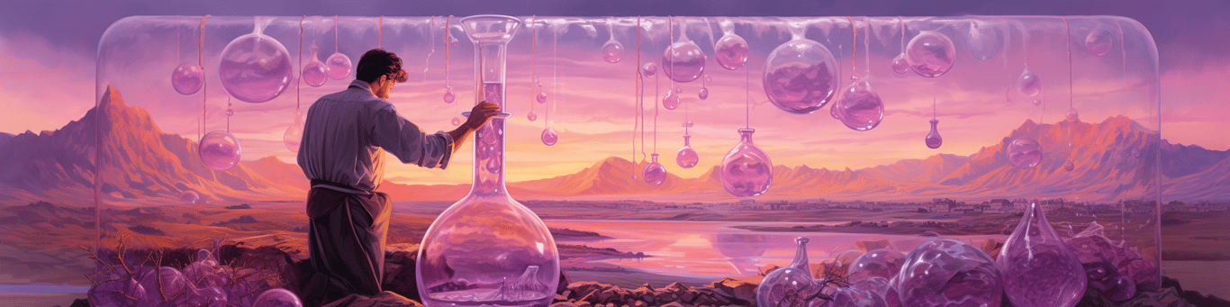 image of a doctor in a lab doing drug, clinical research