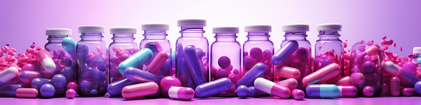 image of different drug pills on a surface