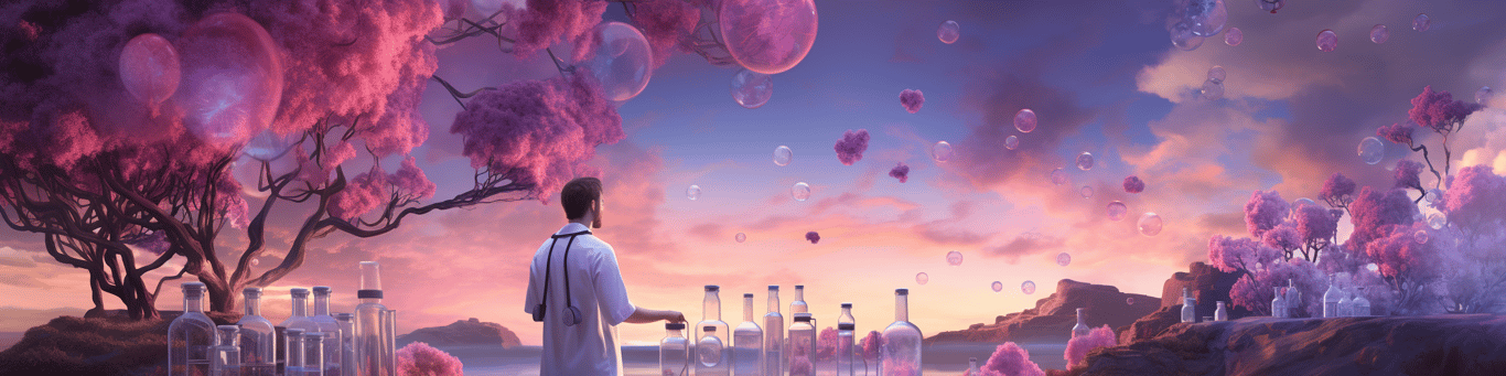 image of a doctor in a lab doing drug, clinical research