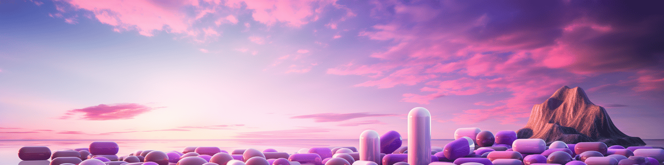 image of different drug pills on a surface