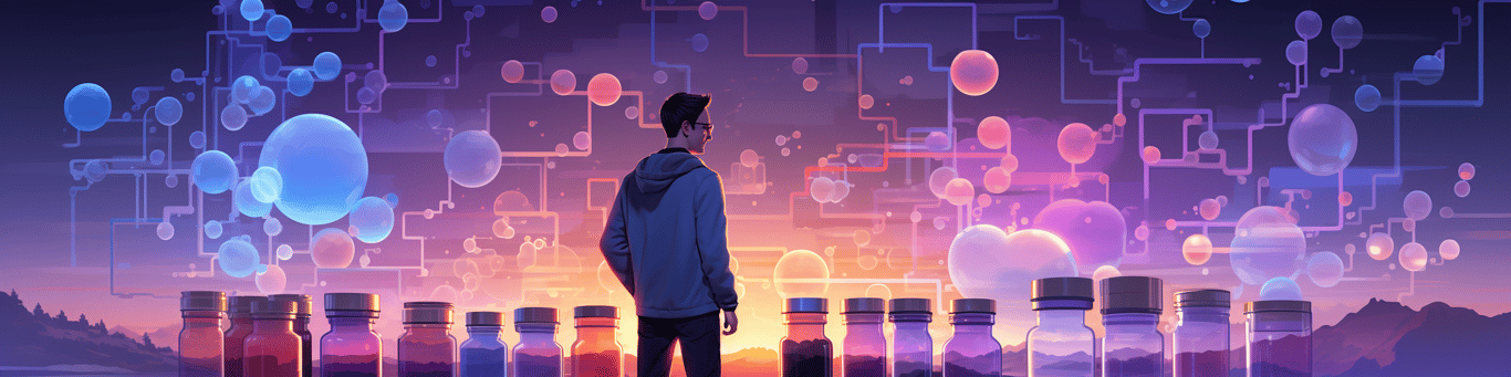 image of a doctor in a lab doing drug, clinical research