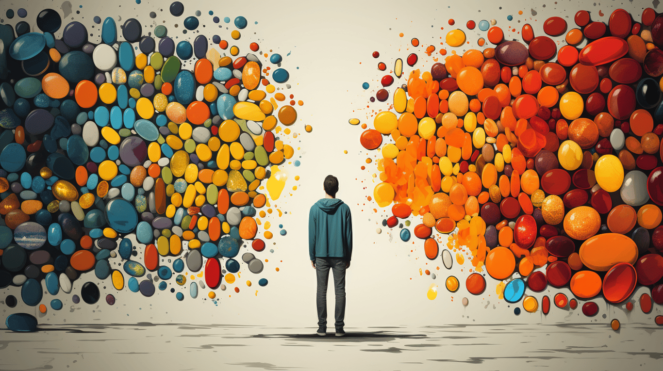 abstract image of a patient experiencing side effect