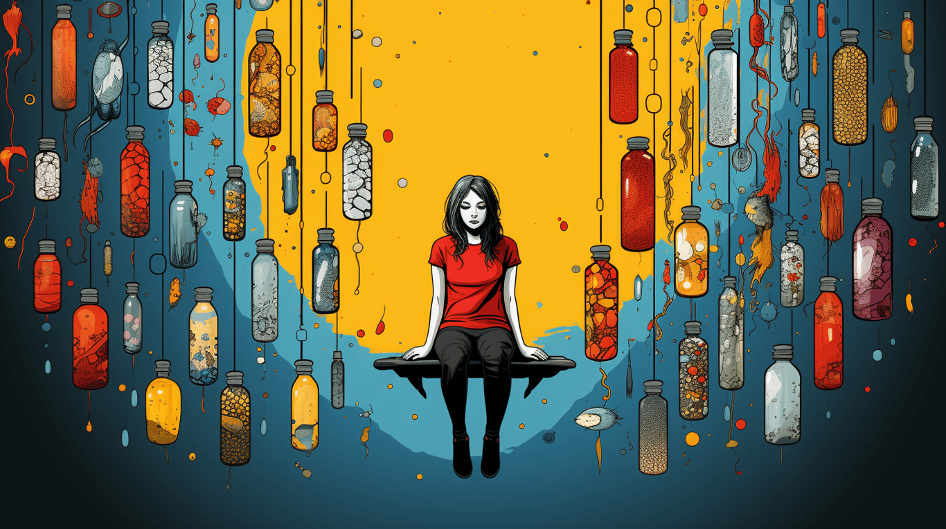 abstract image of a patient experiencing side effect