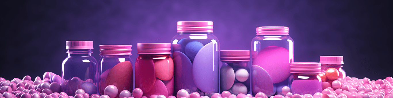 image of different drug pills on a surface