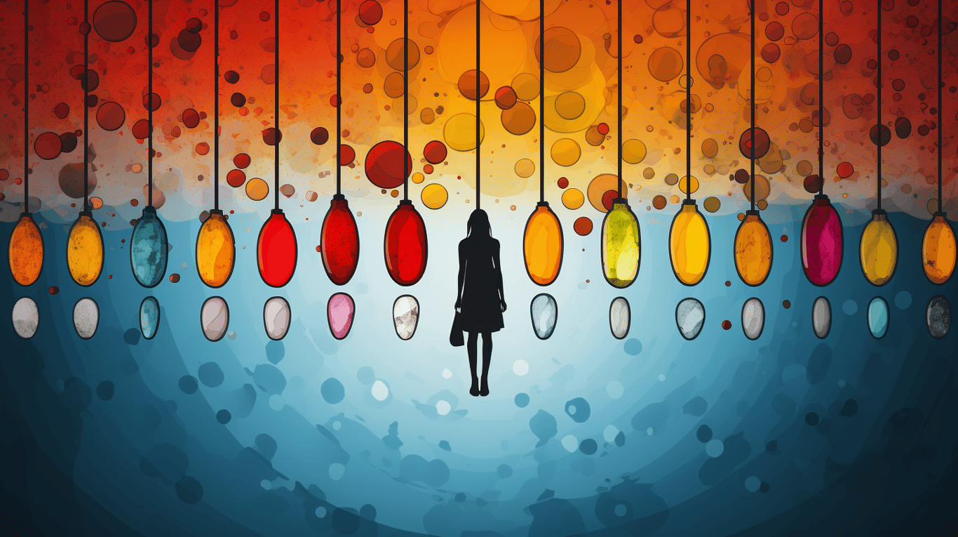 abstract image of a patient experiencing side effect