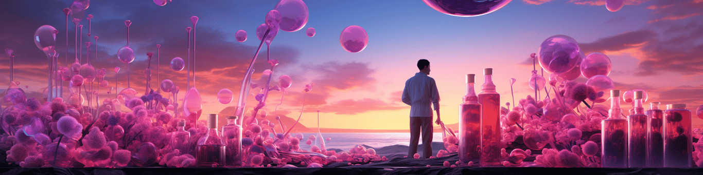 image of a doctor in a lab doing drug, clinical research