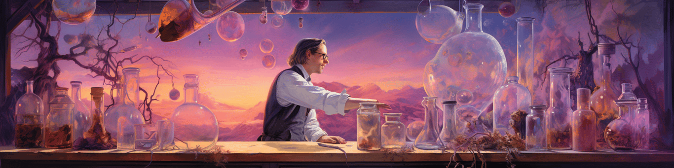 image of a doctor in a lab doing drug, clinical research