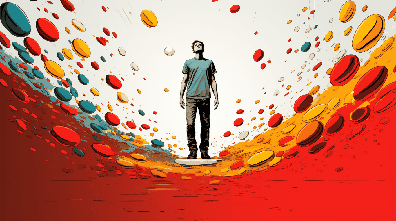 abstract image of a patient experiencing side effect