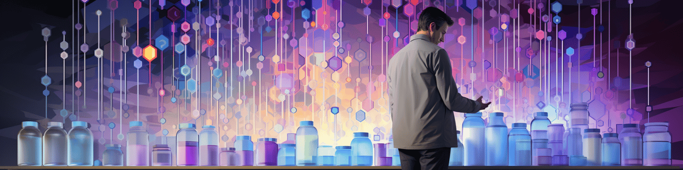 image of a doctor in a lab doing drug, clinical research