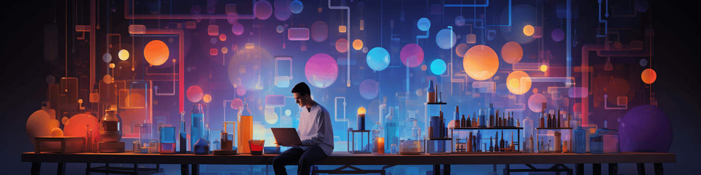 image of a doctor in a lab doing drug, clinical research