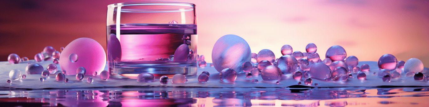 image of drug pills surrounding a glass of water symbolizing drug consumption