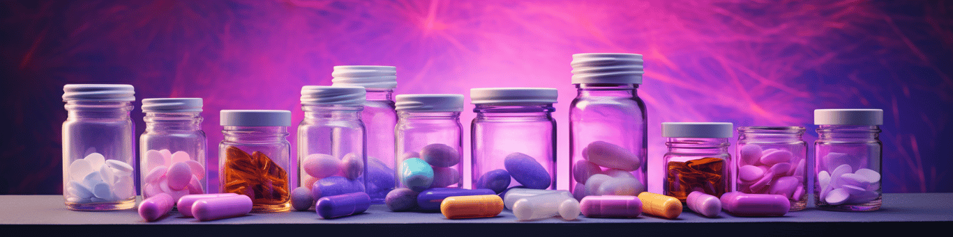 image of different drug pills on a surface