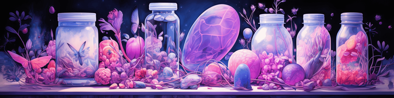 image of different drug pills on a surface