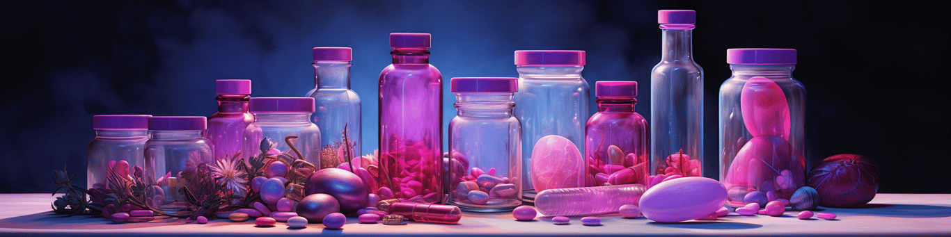 image of different drug pills on a surface