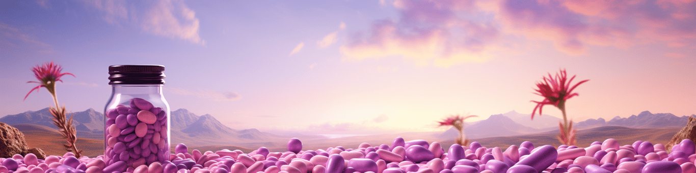 image of different drug pills on a surface