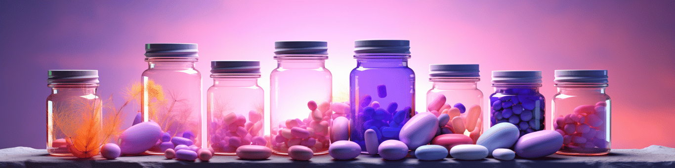 image of different drug pills on a surface