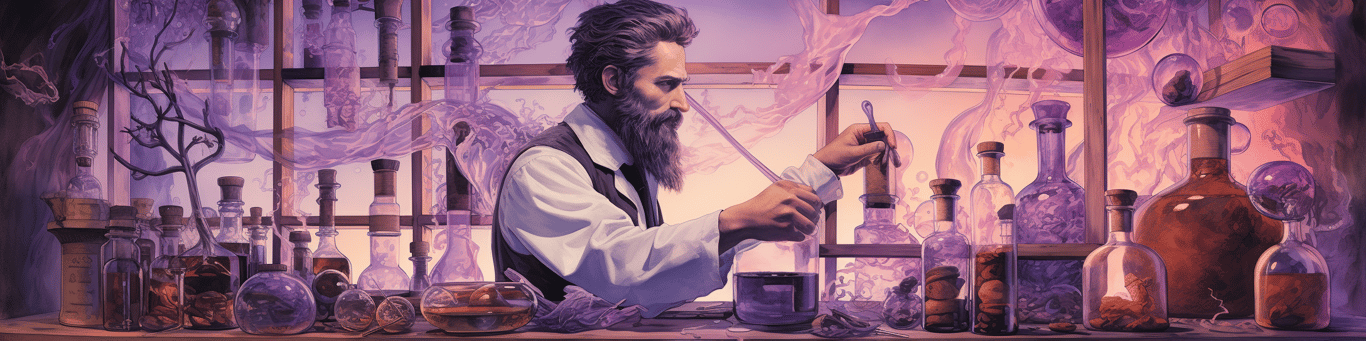 image of a doctor in a lab doing drug, clinical research