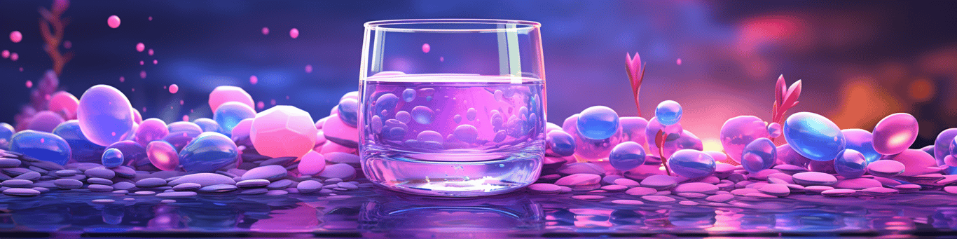 image of drug pills surrounding a glass of water symbolizing drug consumption