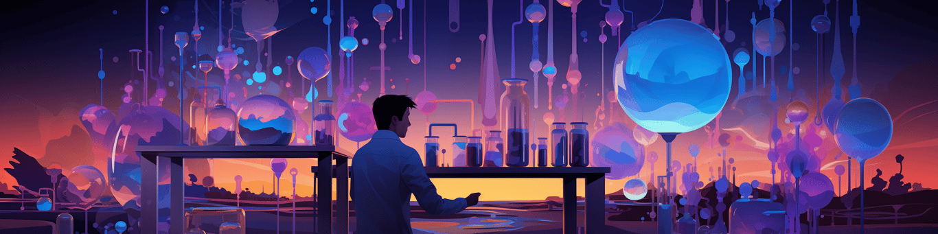 image of a doctor in a lab doing drug, clinical research