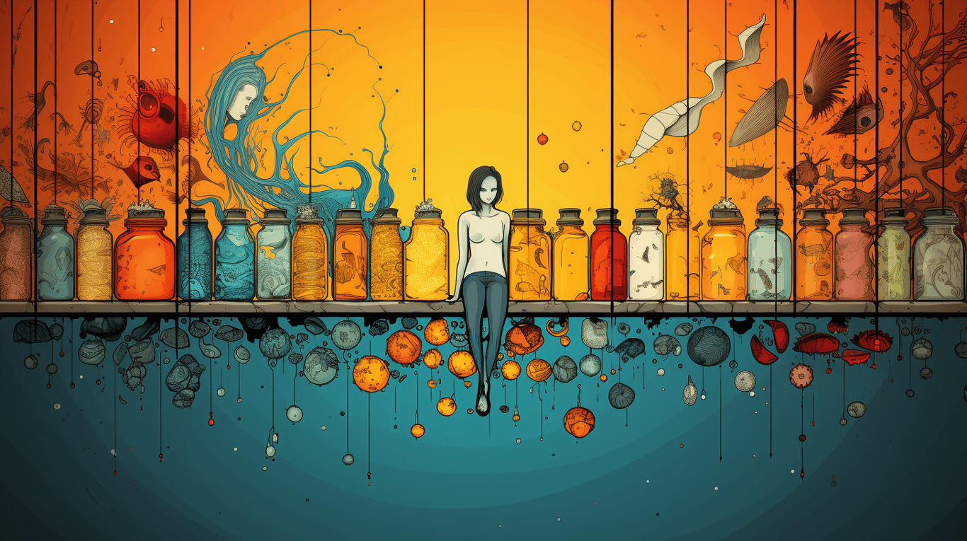 abstract image of a patient experiencing side effect