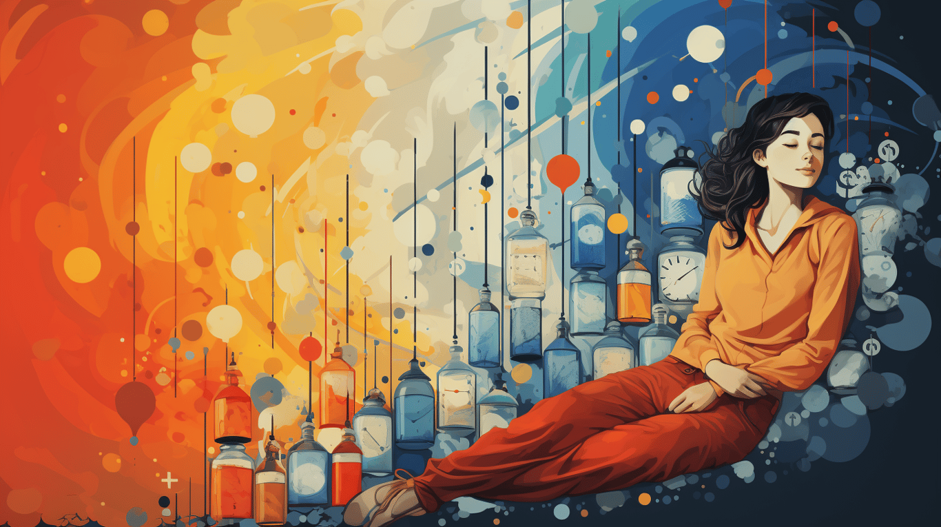 abstract image of a patient experiencing side effect