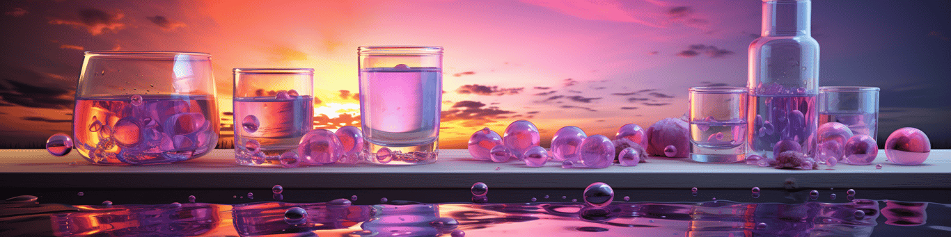 image of drug pills surrounding a glass of water symbolizing drug consumption