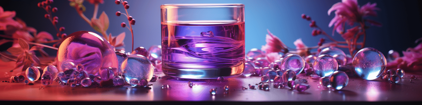 image of drug pills surrounding a glass of water symbolizing drug consumption