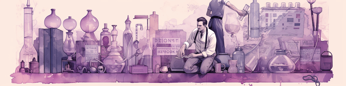 image of a doctor in a lab doing drug, clinical research