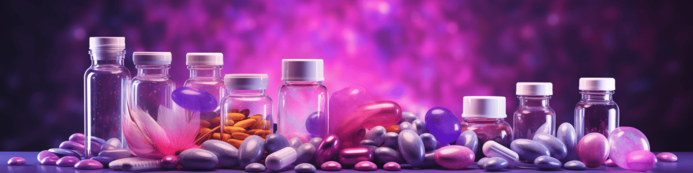 image of different drug pills on a surface