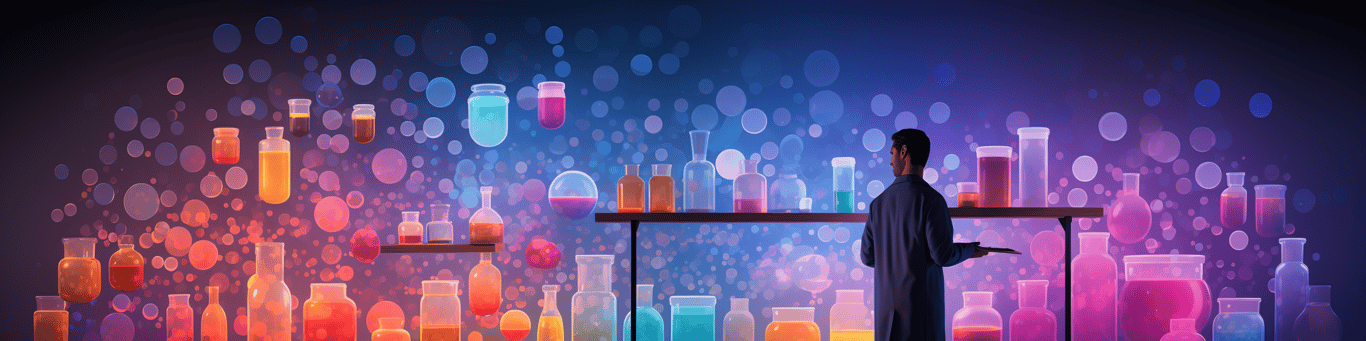 image of a doctor in a lab doing drug, clinical research