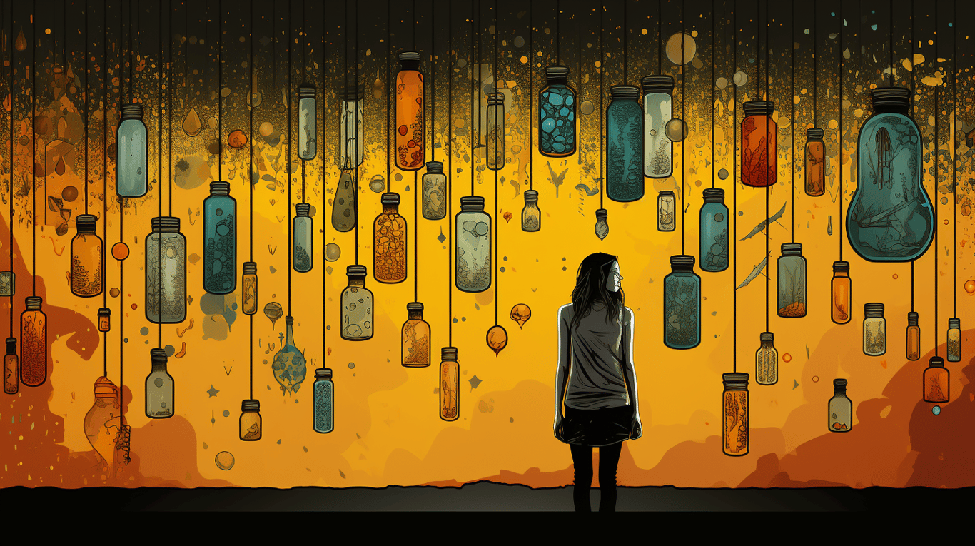 abstract image of a patient experiencing side effect