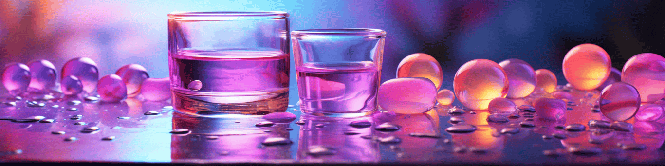 image of drug pills surrounding a glass of water symbolizing drug consumption