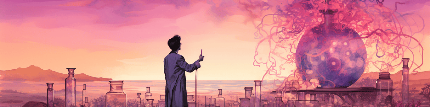 image of a doctor in a lab doing drug, clinical research