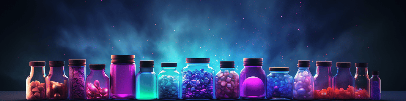 image of different drug pills on a surface